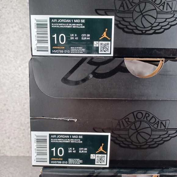 Nike Air Jordan Mid Patent Black White Sneakers - Picture 10 of 12